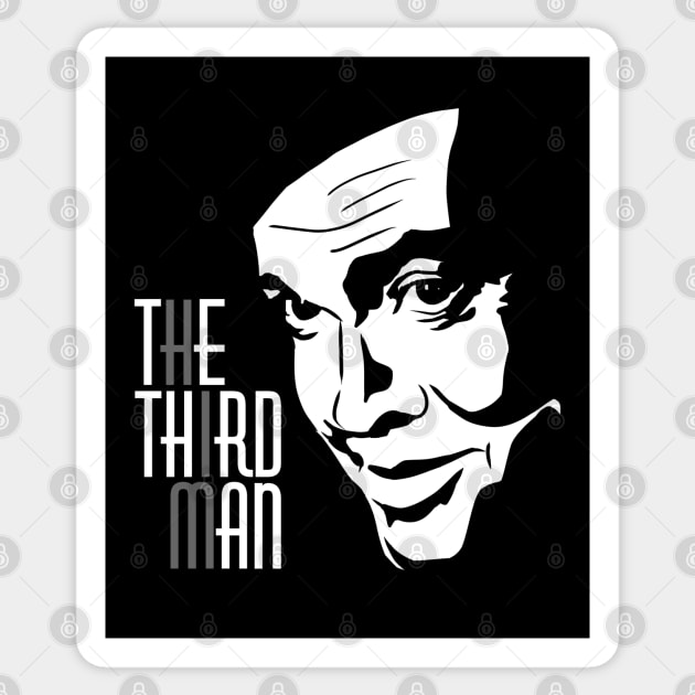 The Third Man (V2) (Orson Welles) Sticker by PlaidDesign